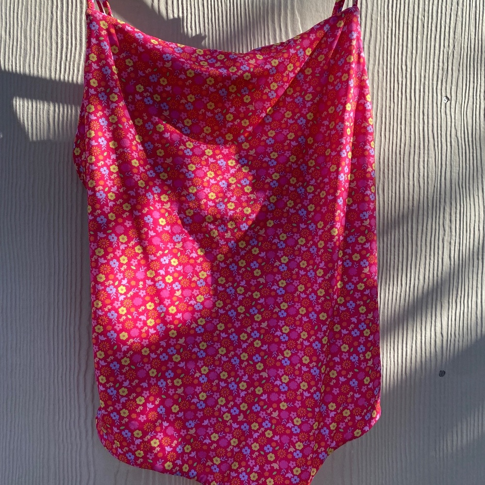 Mai Swim Mod Bodysuit pink perennial size medium
